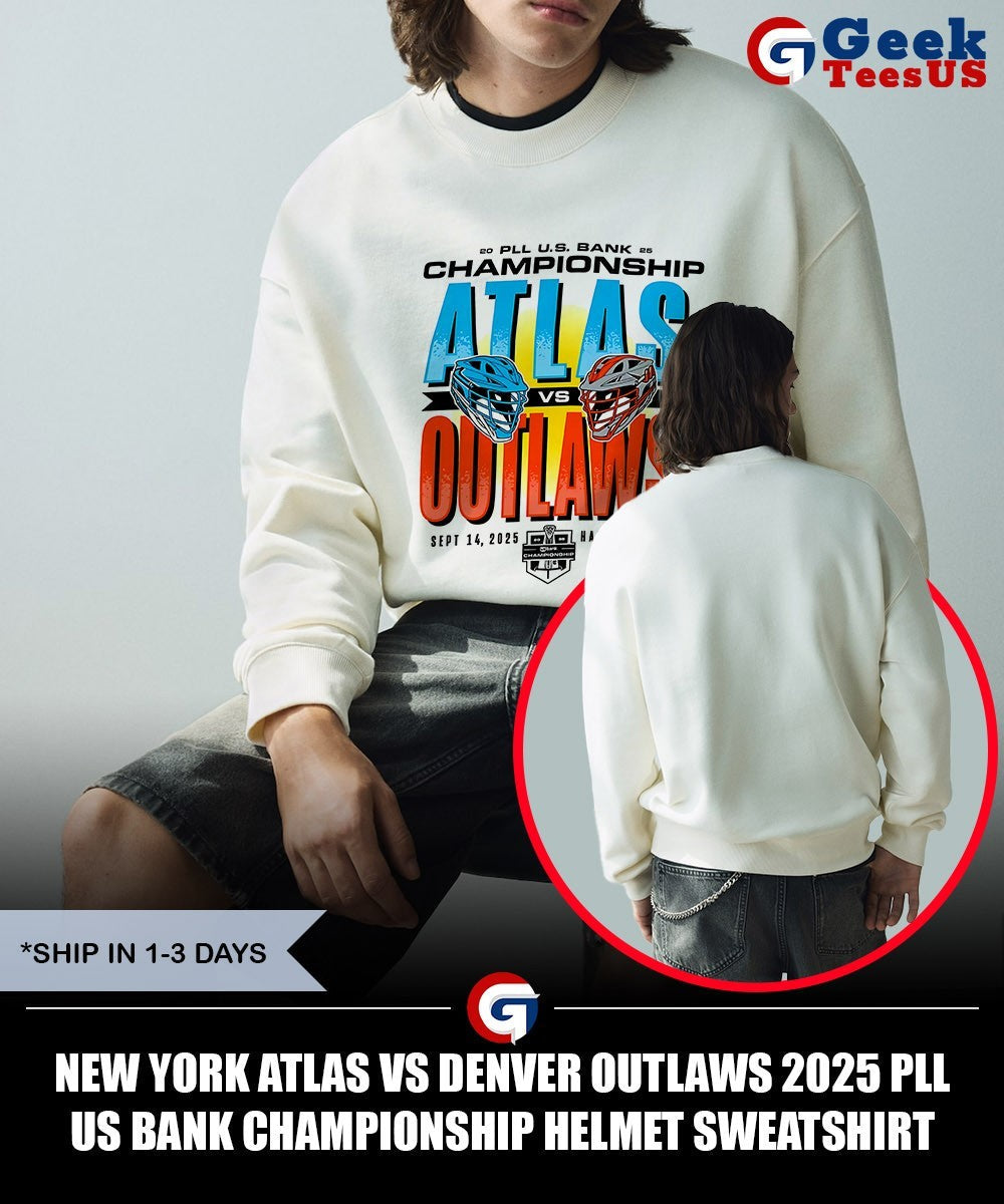 New York Atlas vs Denver Outlaws 2025 PLL US Bank Championship helmet shirt