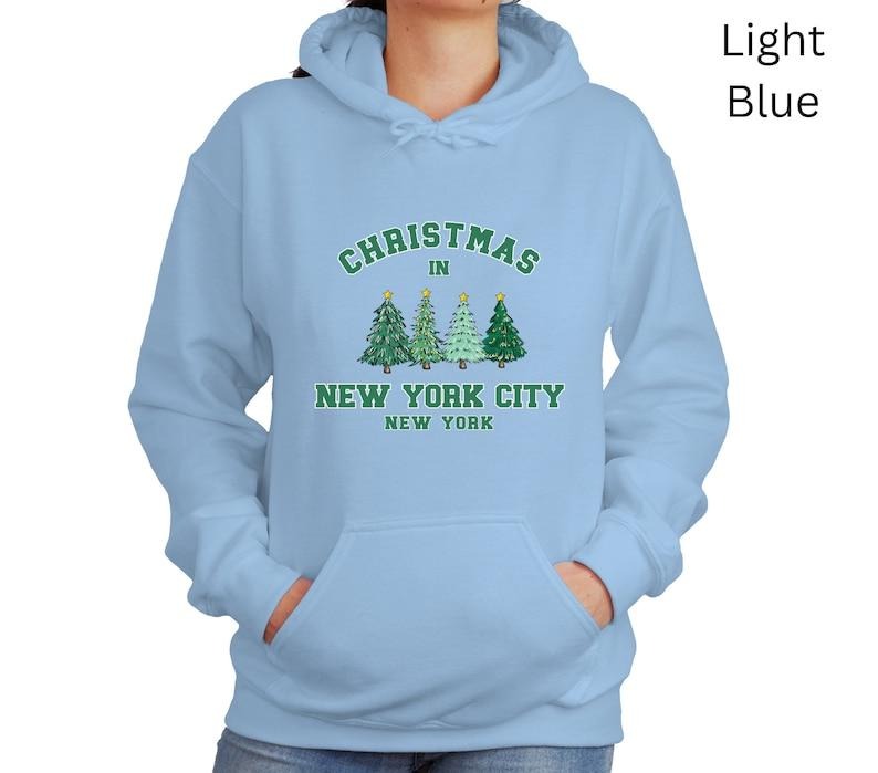 New York City Hoodie, New York Sweater, NYC Hoodie, Statue Shirt, Christmas Trip Pullover, Christmas NYC  T-shirt,...