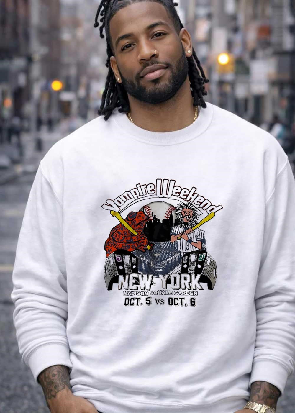 New York Madison Square Garden Vampire Weekend Toad Baseball October T-Shirt