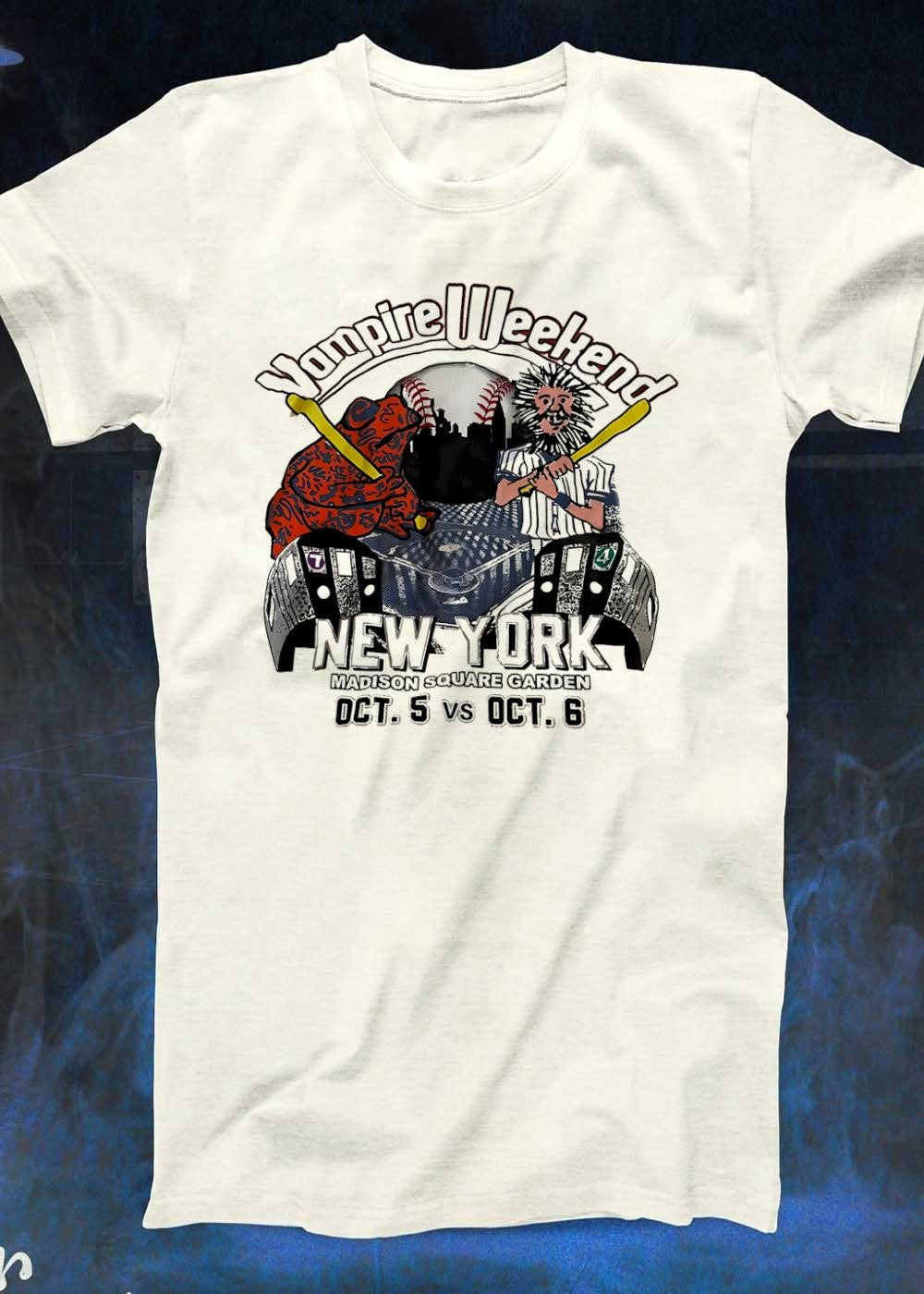 New York Madison Square Garden Vampire Weekend Toad Baseball October T-Shirt