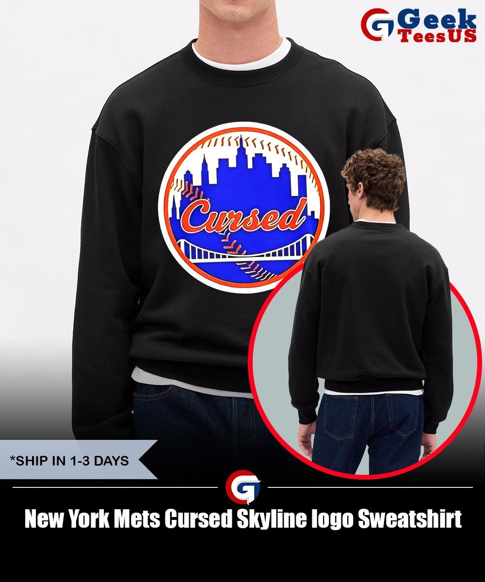 New York Mets Cursed Skyline logo shirt