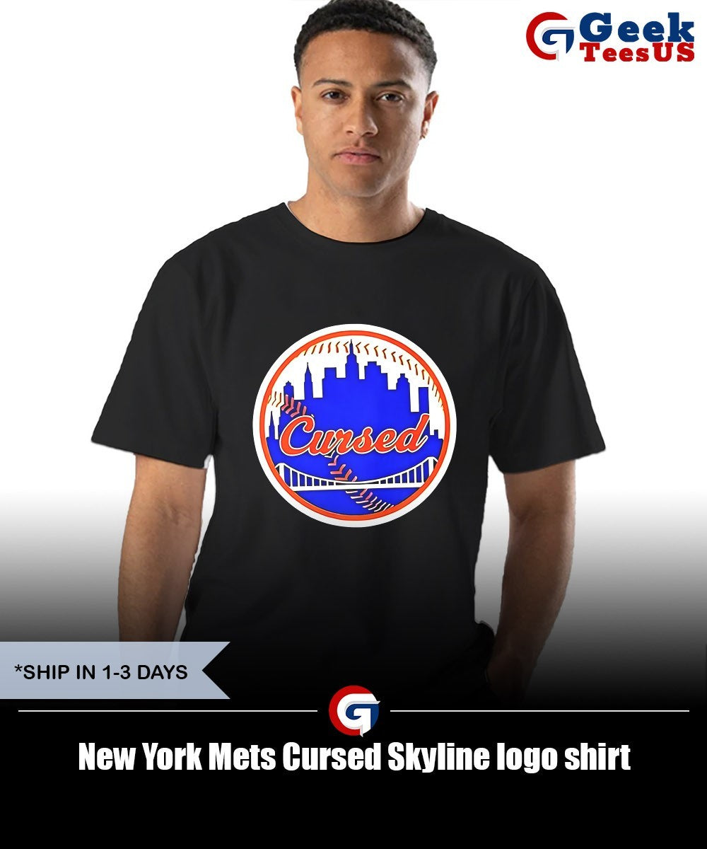 New York Mets Cursed Skyline logo shirt