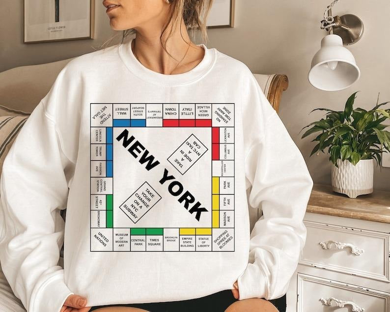 New York Monopoly Sweatshirt, And Just Like That Crewneck Shirt Hoodie | HypeDripTees.com