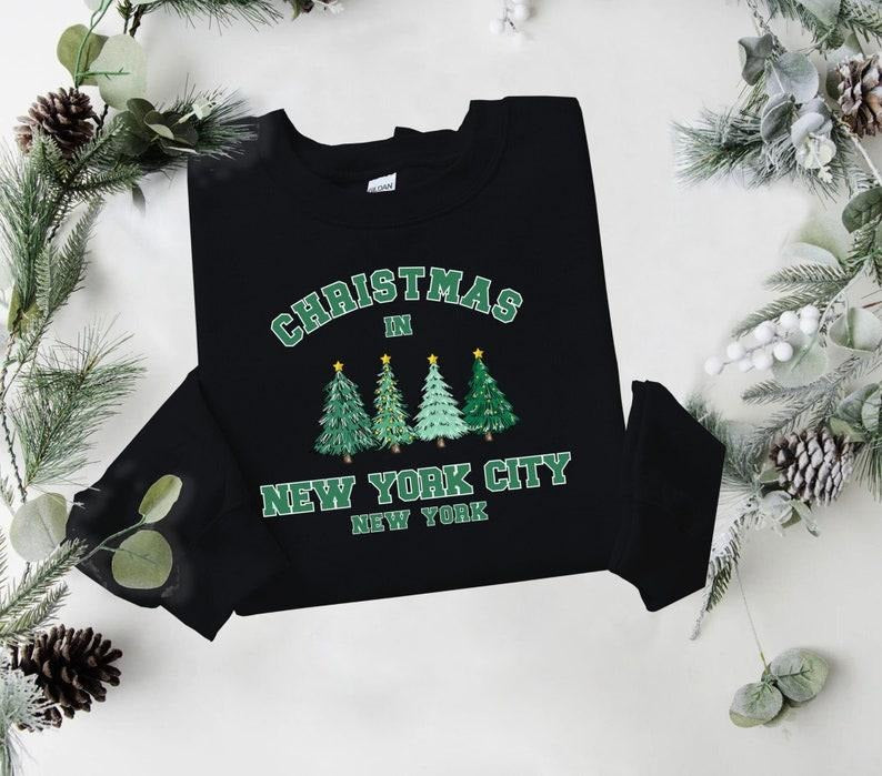 New York Vintage Shirt, New York shirt, NYC Shirt, Personalized City Name Shirt, Christmas Trip Sweatshirt, Christmas...