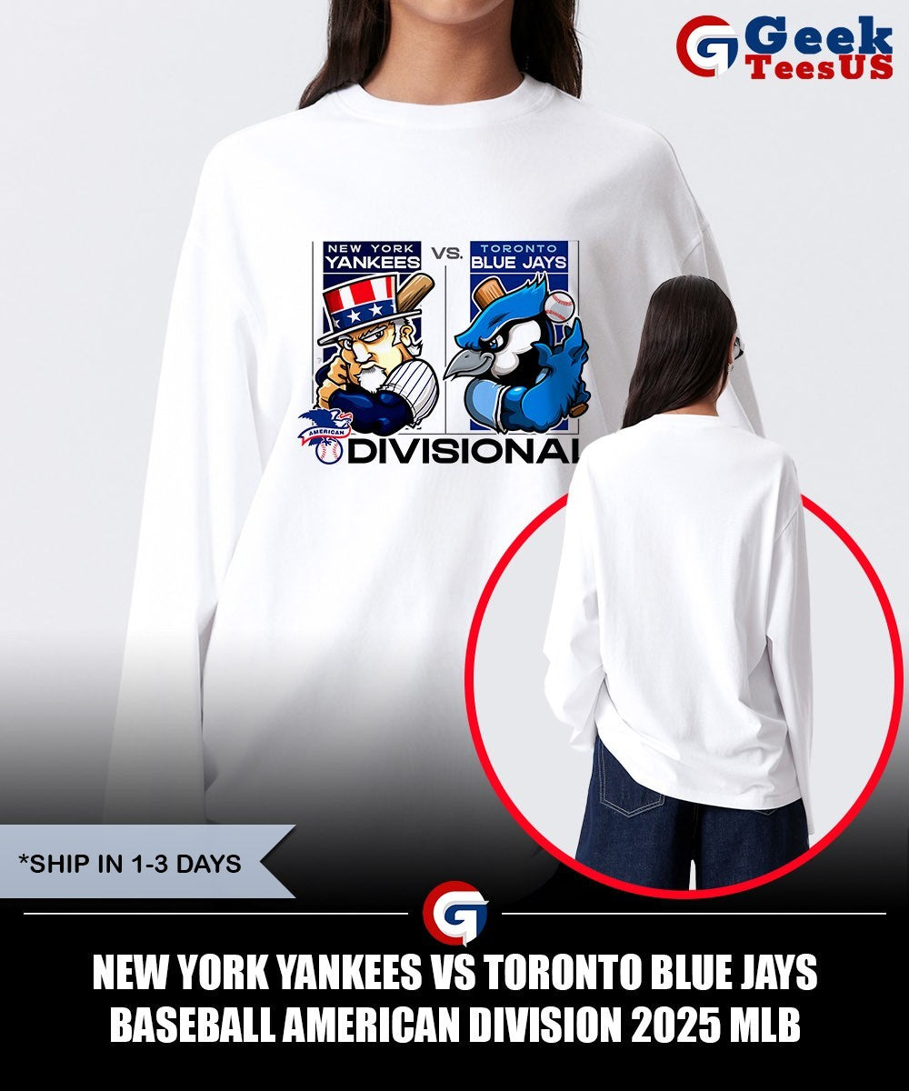New York Yankees vs Toronto Blue Jays baseball American Division 2025 MLB mascot shirt