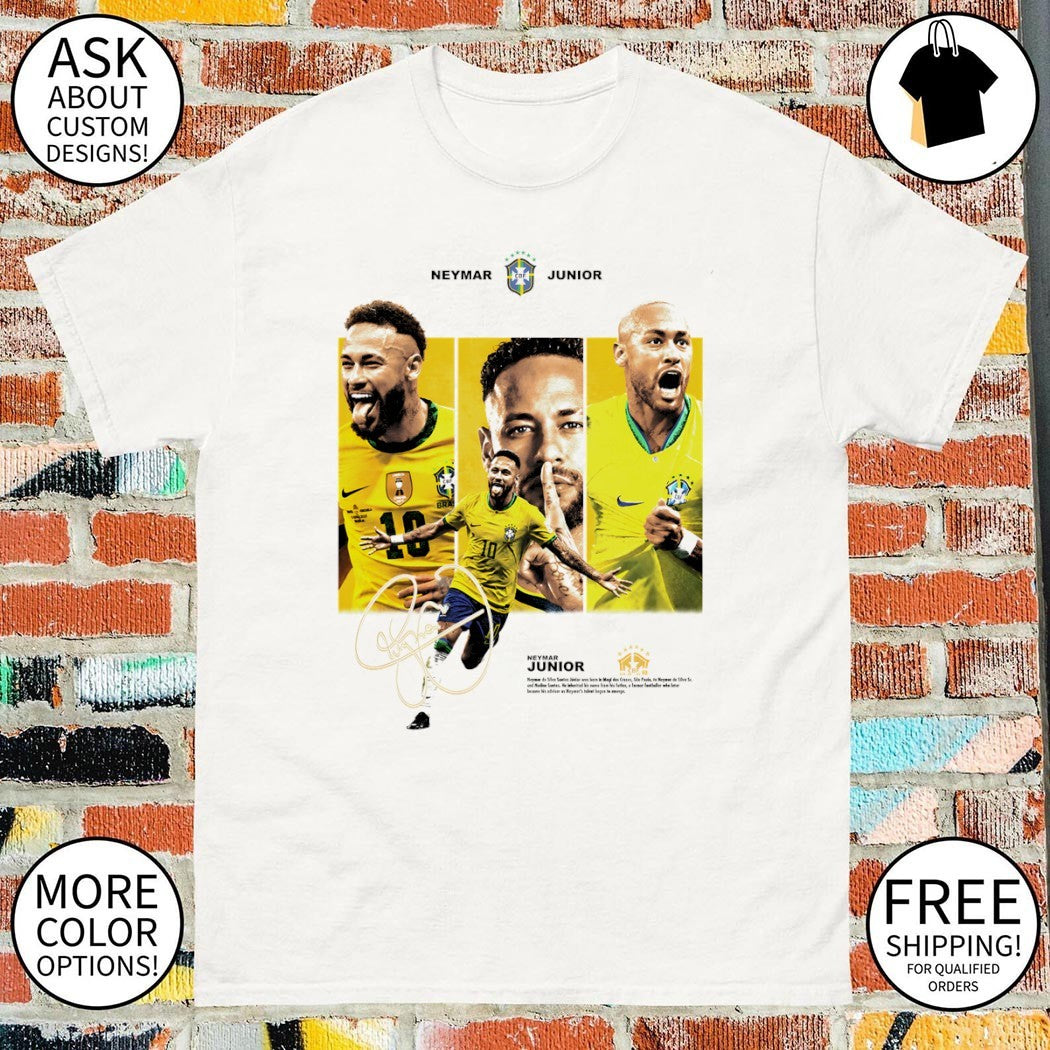 Neymar Junior Brazil Soccer National Team World Cup 2026 graphic signature shirt