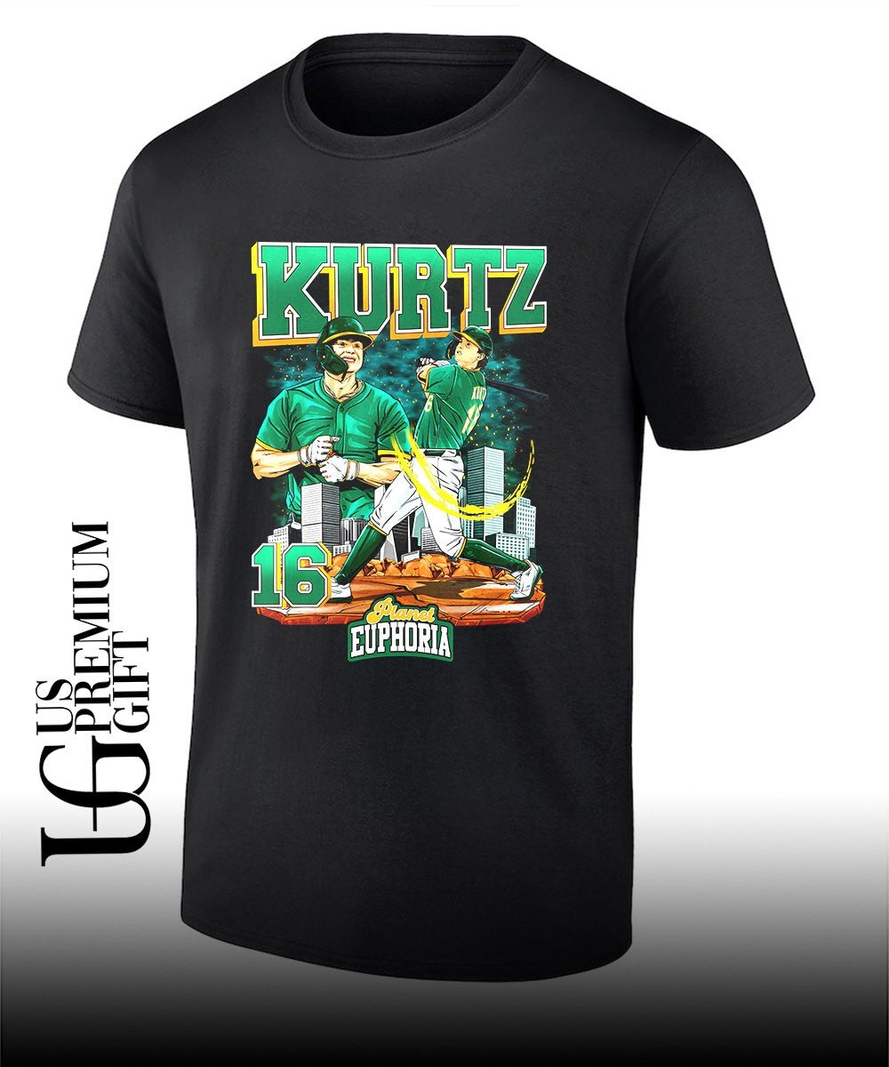 Nick Kurtz Athletics baseball Planet Euphoria graphic shirt