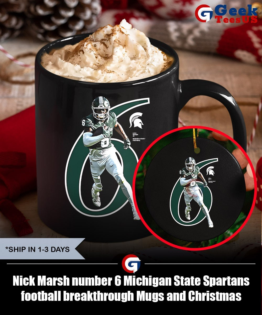 Nick Marsh number 6 Michigan State Spartans football breakthrough shirt