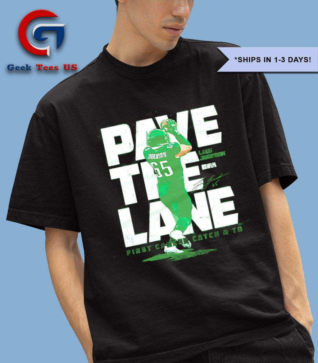 Nick Sirianni wearing Lane Johnson Philadelphia Pave The Lane signature shirt