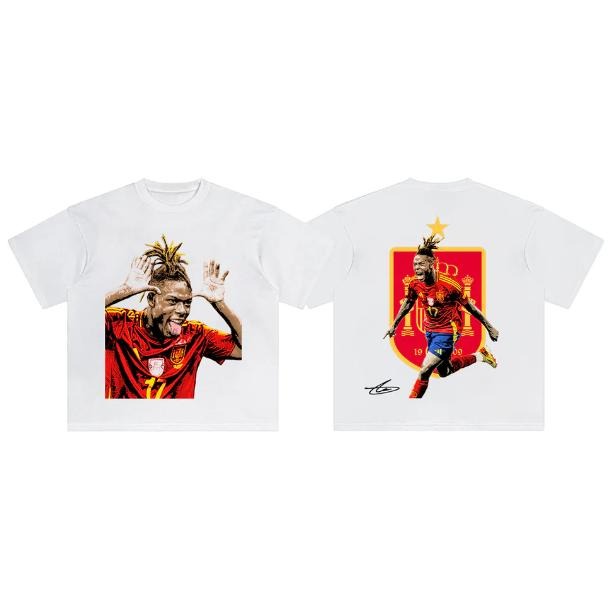 Nico Williams Spain T-Shirt, Nico Williams 2-Sided Vintage Graphic Tees, Unisex Soccer Shirt, Sport Merch, Gift For Fan,...