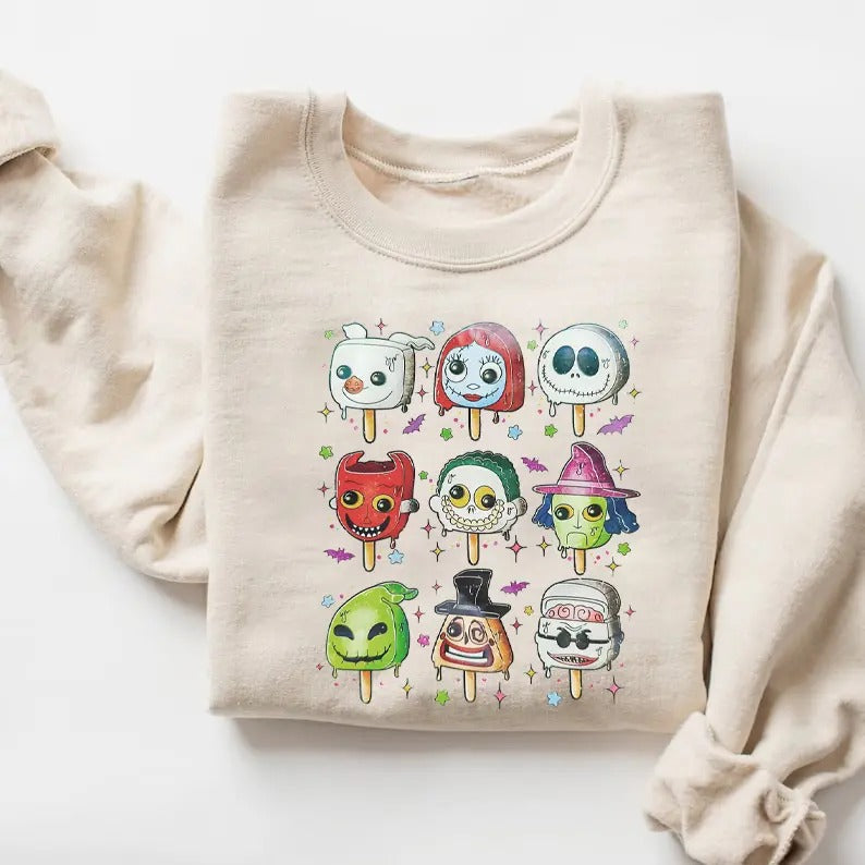 Nightmare Popsicle Shirt, Nightmare Ice Cream Shirt, Nightmare Before Christmas Shirt,Pumpkin King Shirt, Halloween...