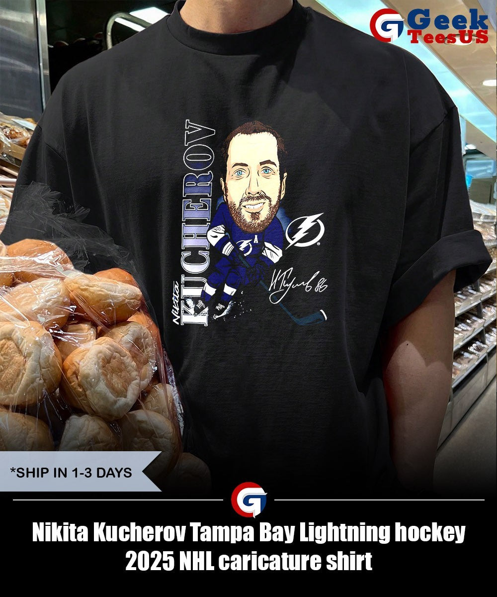 Nikita Kucherov Tampa Bay Lightning hockey 2025 NHL caricature shirt