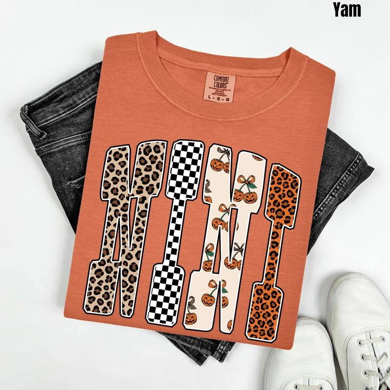 Nini Pumpkin Pattern Comfort Colors T-Shirt 'NLB' Hoodie, Sweatshirt | HypeDripTees.com
