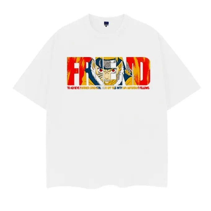 Ninja "Fighting Spirit" Vintage Oversized Tee Anime T-shirt 100% Cotton Original Design Men's Top Streetwear Casual...