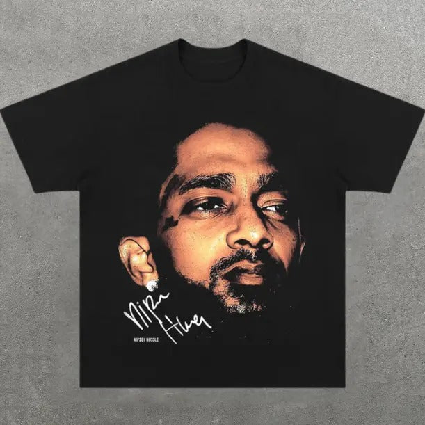 Nipsey Hussle Big Head T-Shirt, Music Rap Tee, Pop, Hip Hop, R&B, Y2k, Unisex T-Shirt, Gift For Men Women Womenswear...
