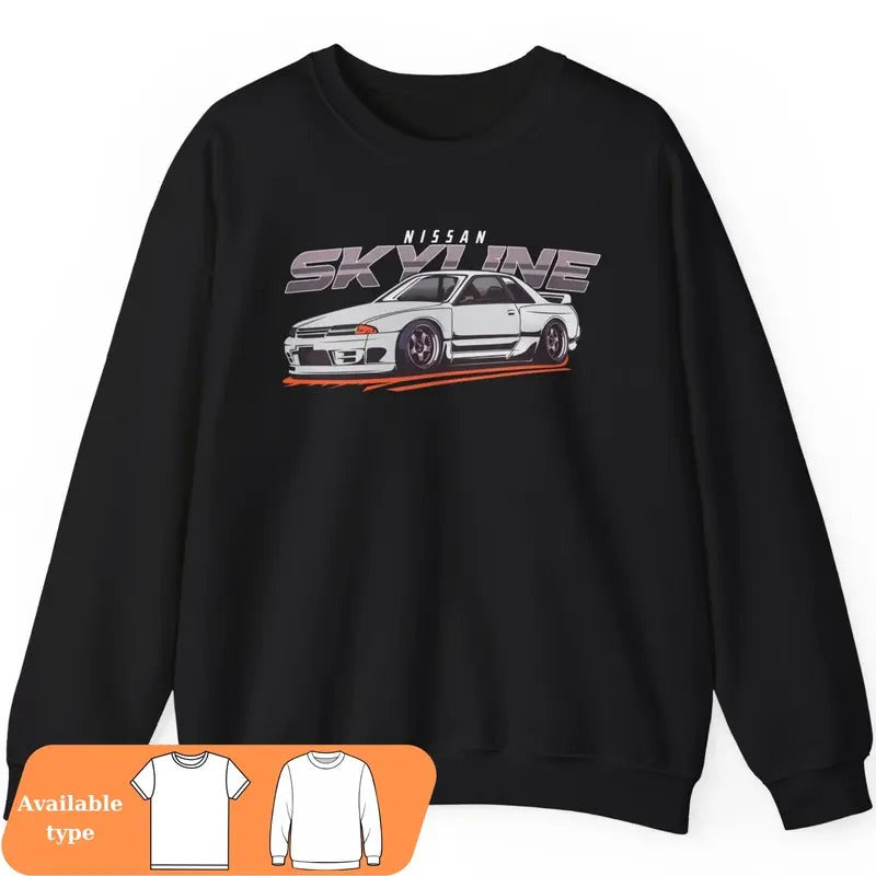 Nissan Skyline Shirt, Classic Car Tee, Vintage Nissan T-Shirt, Car sweatshirt, Skyline Fan Shirt, Car Lovers shirt Hoodie