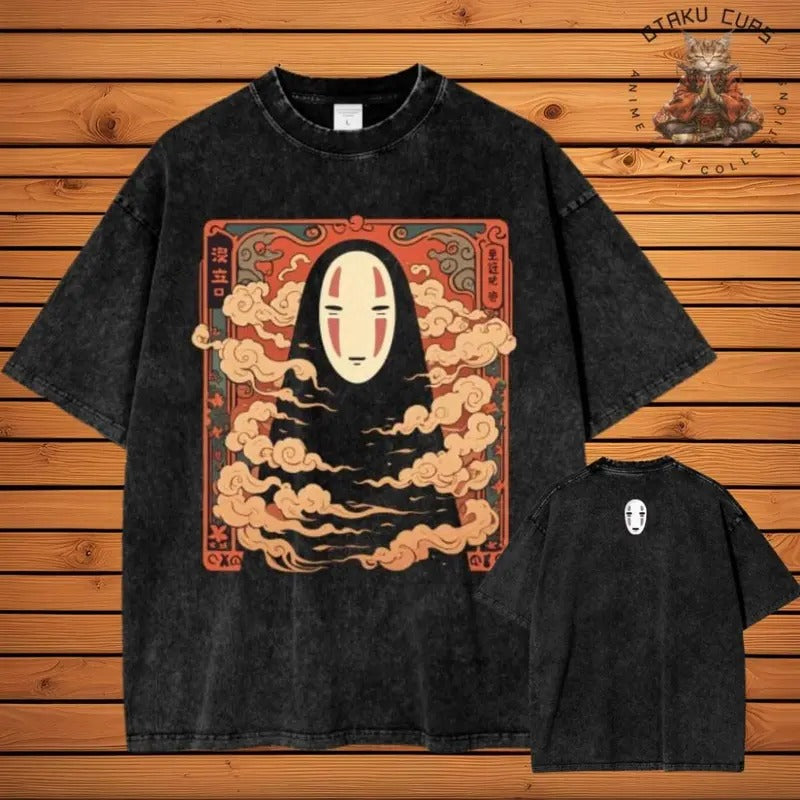 No Face T-shirt, Spirited Away T-shirt, Japanese Animation Tee, Anime Shirt, Vintage Fashion, Classic Styles for Everyone...