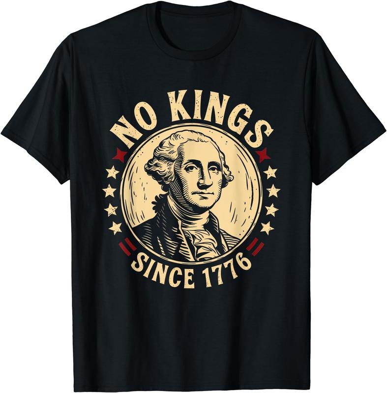 No Kings America 1776 Save Democracy United States Trump Cotton Short Sleeve T-Shirts, Hoodie, Sweatshirt