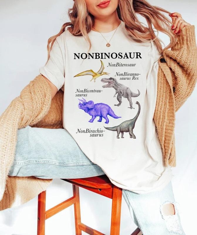 Nonbinosaur shirt | non binary dinosaur shirt | funny nonbinary shirt | enby shirt | boho cottagecore lgbtq | queer shirt...