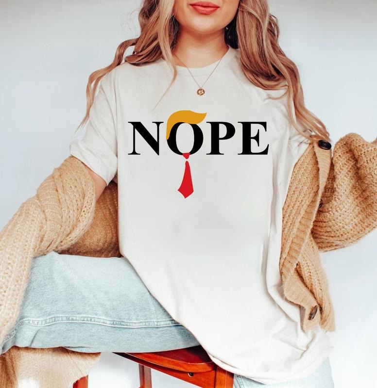 Nope Not Again Funny Trump USA President  Shirt Menswear Top Hoodie, Sweatshirt | HypeDripTees.com