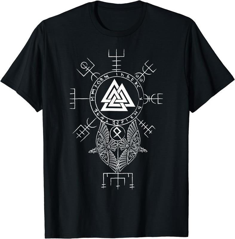 Norse Symbol - Celtic Compass Vegvisir - Viking Valknut Short Sleeve T-Shirt Hoodie, Sweatshirt | HypeDripTees.com