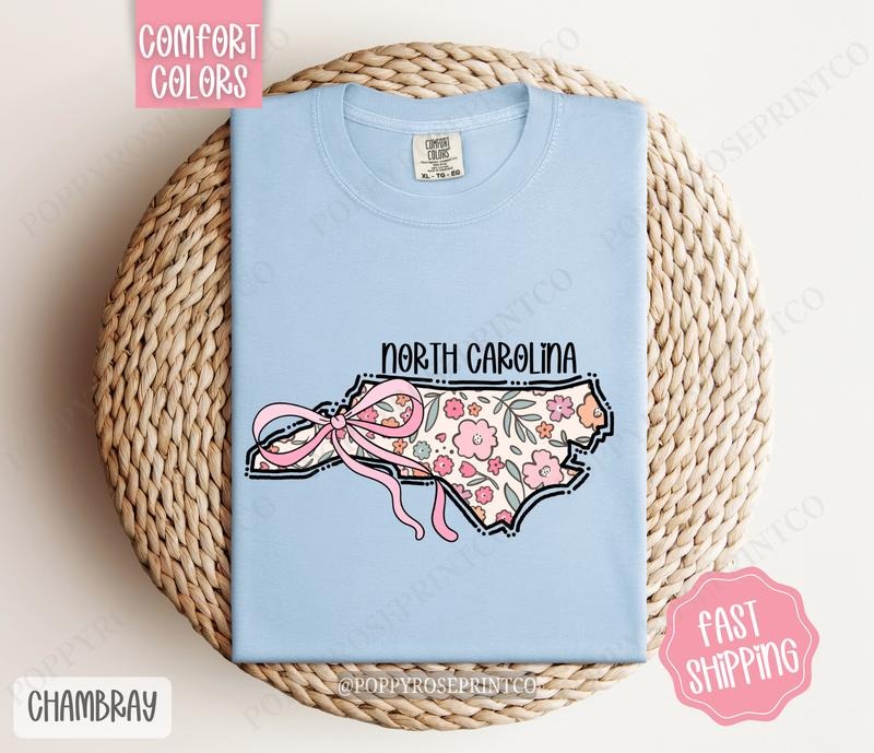 North Carolina Comfort Colors State Cute North Carolina Shirt North Carolina North Carolina Shirt T-Shirts, Hoodie, Sweatshirt