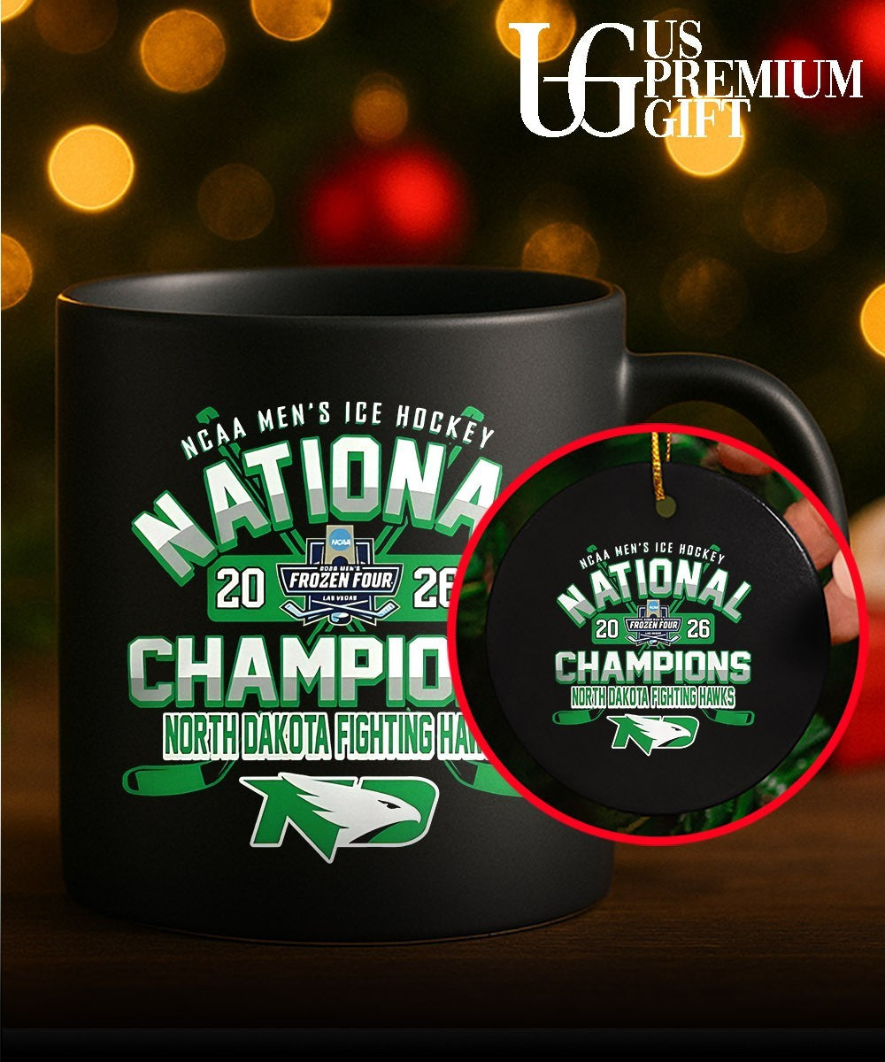 North Dakota Fighting Hawks 2026 Ncaa Frozen Four Men’s Ice Hockey National Champions shirt