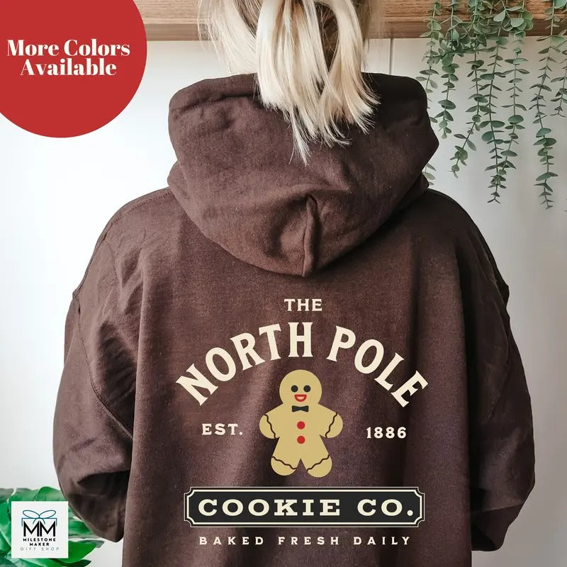 North Pole Cookie Vintage Hooded Classic Shirt Cookie 2024 Him Her T-Shirts, Hoodie, Sweatshirt