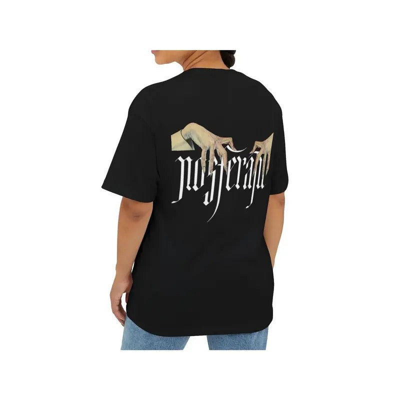 Nosferatu Oversized Tee - Unisex Boxy T-Shirt, Vampire Graphic Shirt, Gothic Horror Top, Dark Oversized Tee Hoodie,...