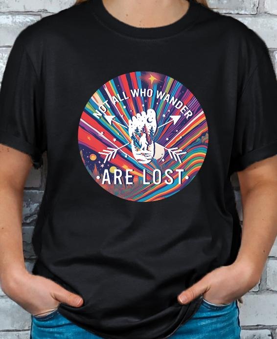 Not all who Wander are Lost Bigfoot Graphic T-shirt Menswear Top Shortsleeve Hoodie, Sweatshirt | HypeDripTees.com