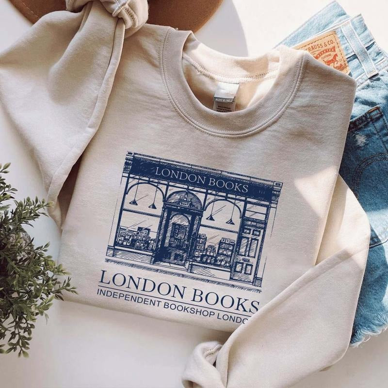 Notting Hill, London Independent Bookshop Sweatshirt, Love Story in London Tshirt, Bookstore Romance Hoodie, Blue Door...