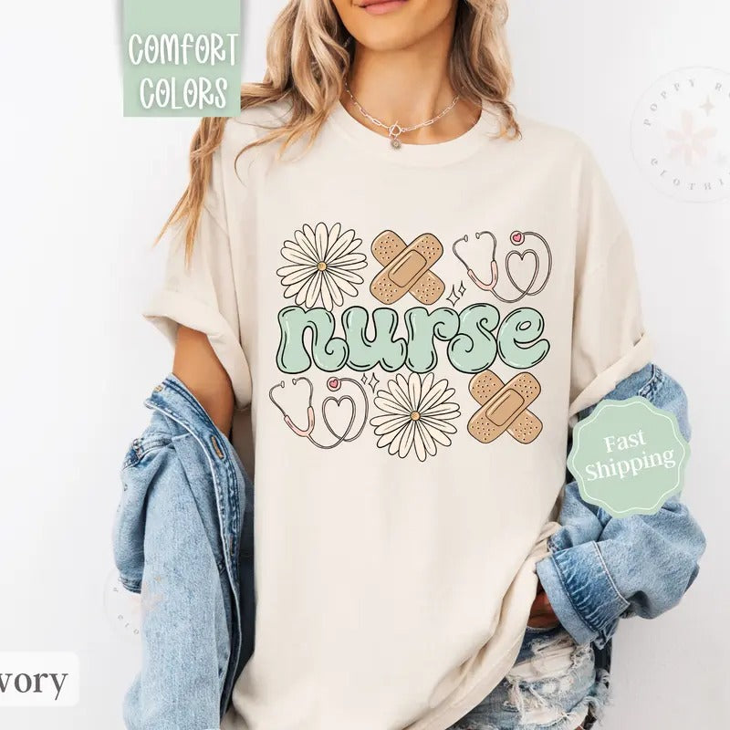 Nurse Shirt Comfort Colors, RN Shirt, Gift for Nursestyle{n002}3 Hoodie, Sweatshirt | HypeDripTees.com