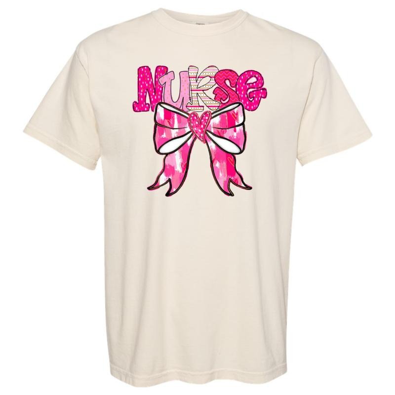 Nurse Valentine Coquette Comfort Colors T-Shirt Hoodie, Sweatshirt | HypeDripTees.com