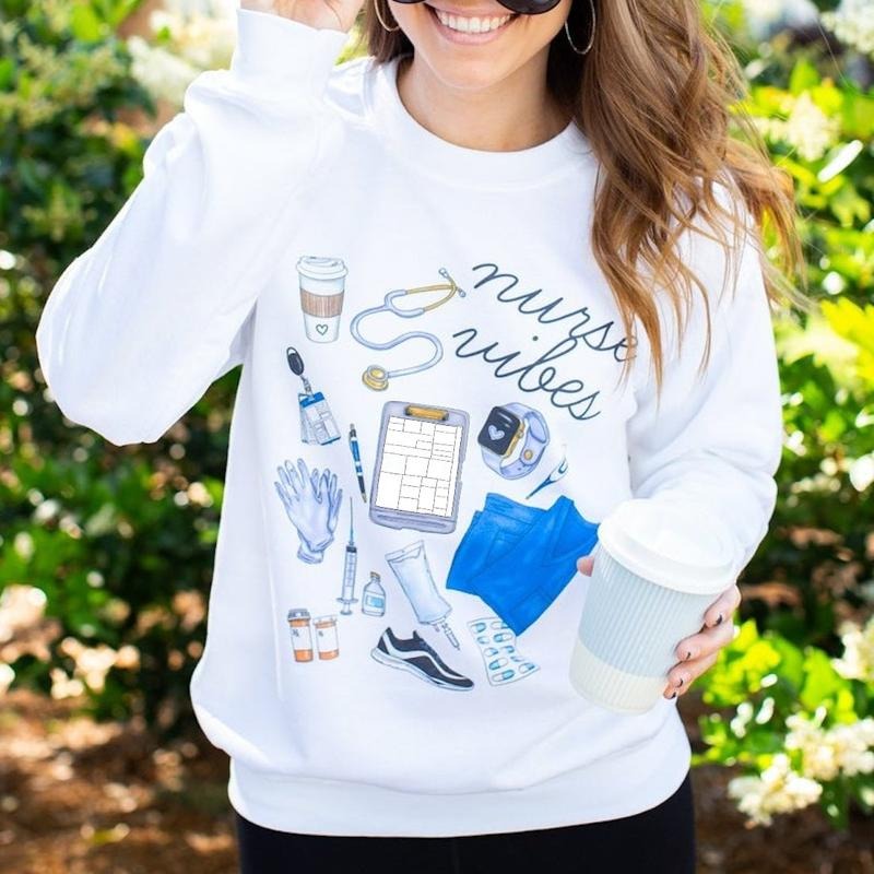 'Nurse Vibes' Sweatshirt T-Shirts, Hoodie | HypeDripTees.com