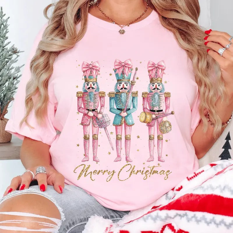 Nutcracker Christmas Shirt - Cute Holiday Graphic Tee - Casual Fall Softstyle Unisex T-Shirt Hoodie, Sweatshirt