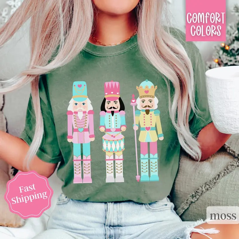 Nutcracker Christmas Shirt Comfort Colors Holiday Tshirt, Women's Holiday Tee christmas shirt Hoodie, Sweatshirt