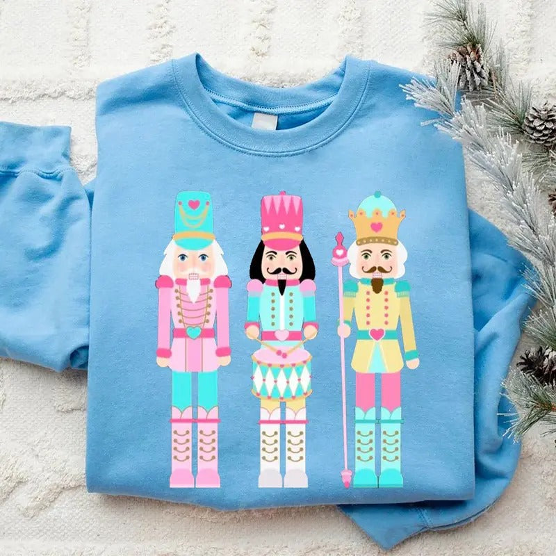 Nutcracker Christmas Sweatshirt, Nutcracker Shirt, Cute Christmas Sweatshirt, Womens Christmas Shirt, Girly Christmas...
