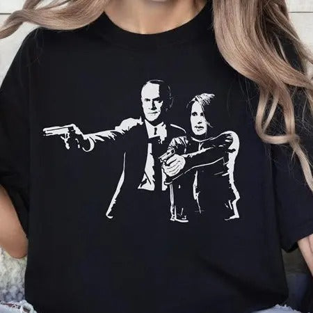 OIlivia And Elliot Law And Order Pulp Fiction Pose Shirt | Olivia Benson And Elliot Stabler Shirt | Law And Order  Shirt...