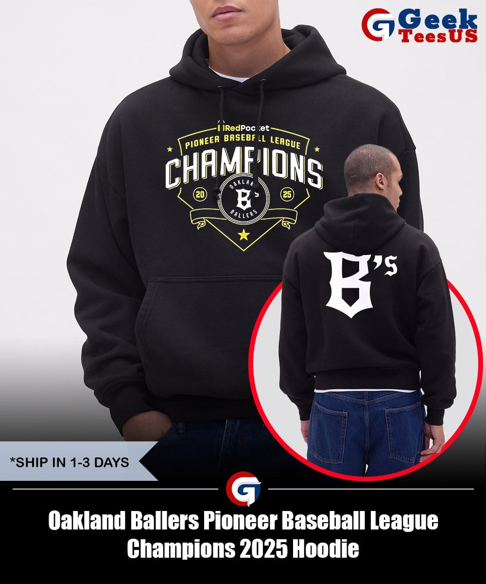 Oakland Ballers Pioneer Baseball League Champions 2025 shirt
