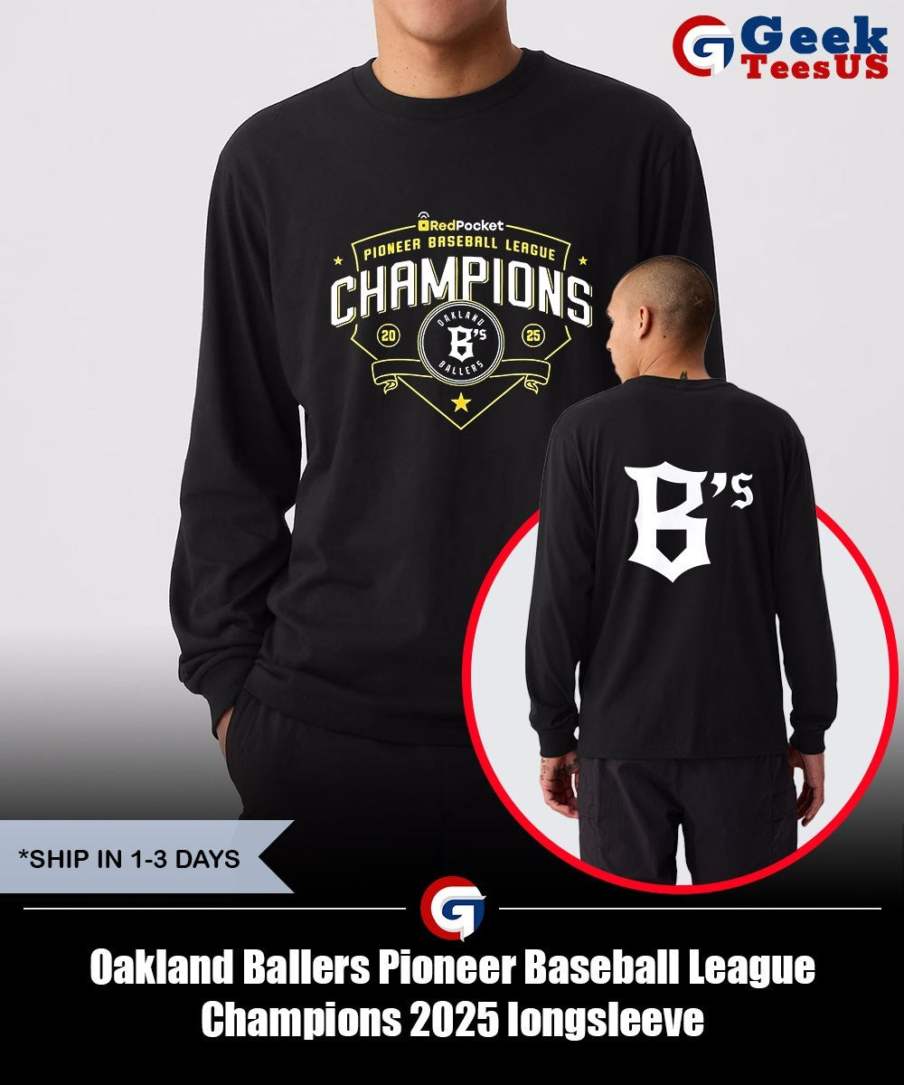 Oakland Ballers Pioneer Baseball League Champions 2025 shirt