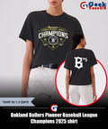 Oakland Ballers Pioneer Baseball League Champions 2025 shirt
