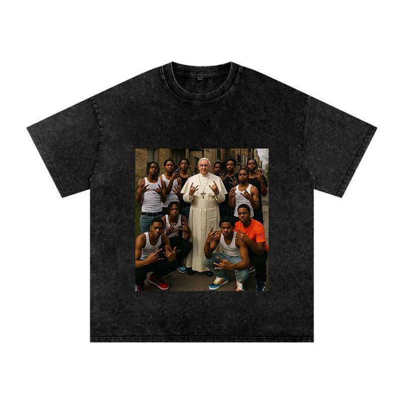 Oblock Pope Shirt Streetwear Tee Funny First Pope Graphic Shirt Hoodie, Sweatshirt | HypeDripTees.com