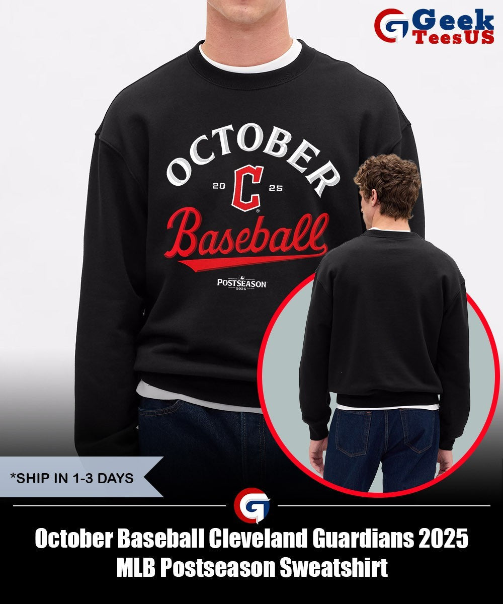 October Baseball Cleveland Guardians 2025 MLB Postseason shirt