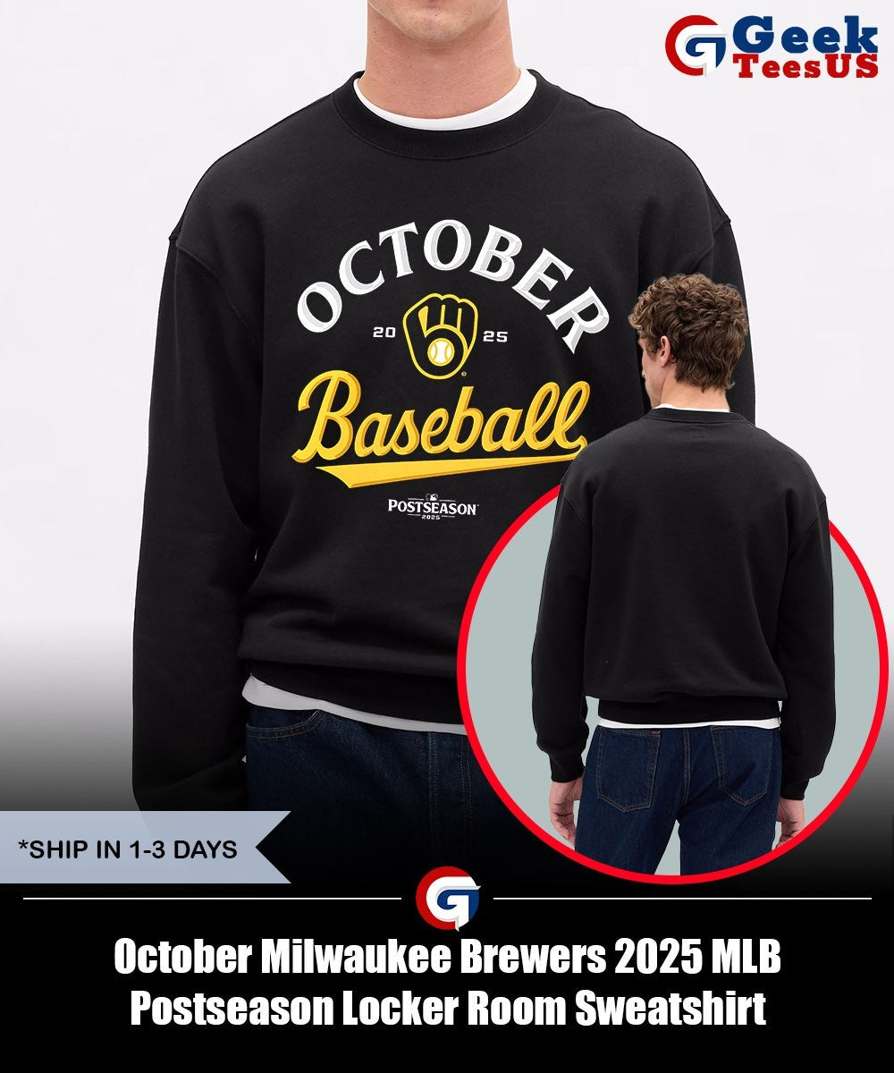 October Milwaukee Brewers 2025 MLB Postseason Locker Room shirt