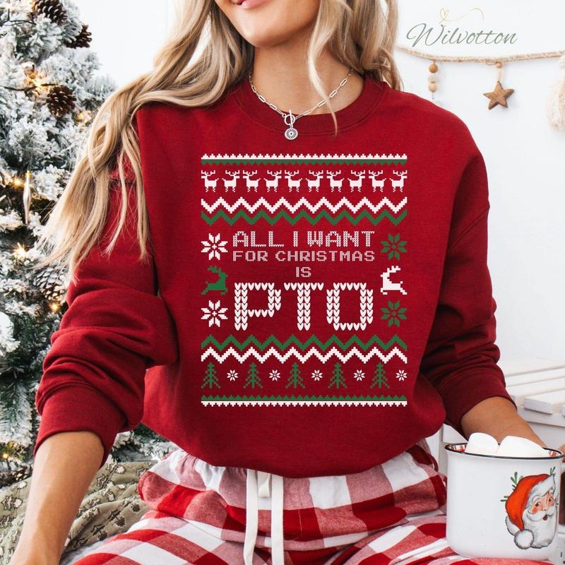 Office Ugly Christmas Sweater, Funny Christmas PTO Shirt, Work Christmas Party, Gift for Coworker, Work Gift Exchange,...
