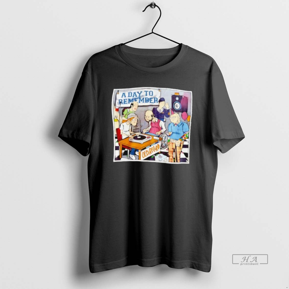 Official A Day To Remember Old Record Band Cartoon T-Shirts, Hoodie, Sweatshirt | HypeDripTees.com