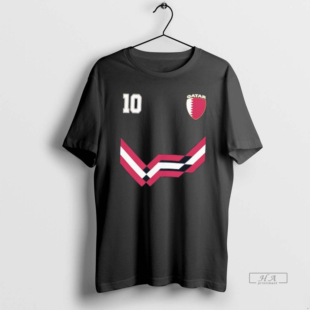 Official Akram Afif Qatar Number 10 Soccer