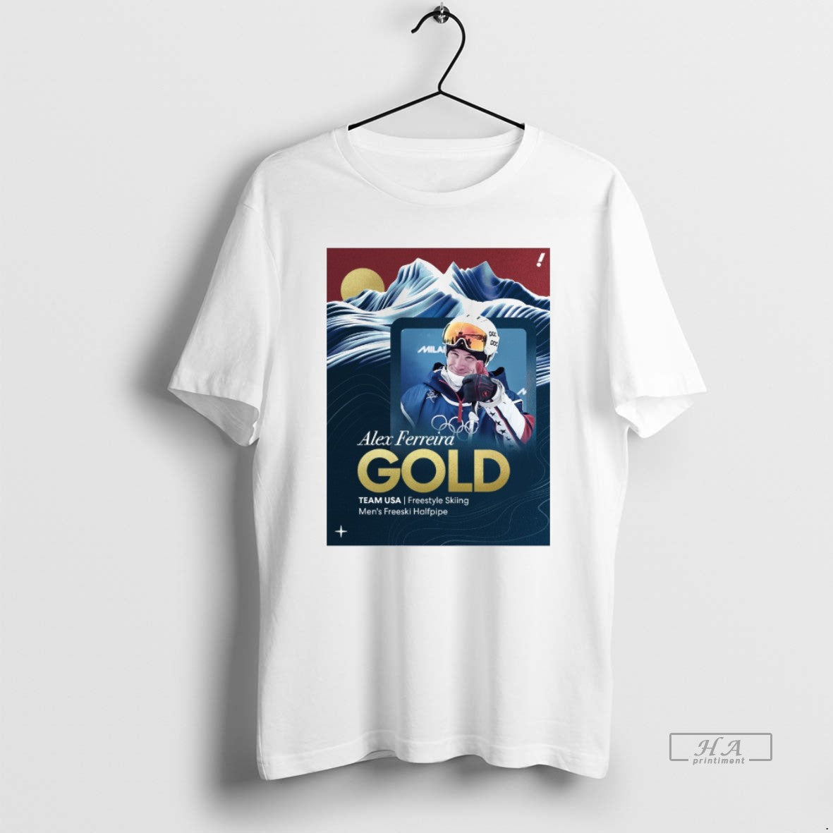 Official Alex Ferreira Gold Team Usa Freestyle Skiing Mens Freeski Halfpipe T-Shirts, Hoodie, Sweatshirt | HypeDripTees.com