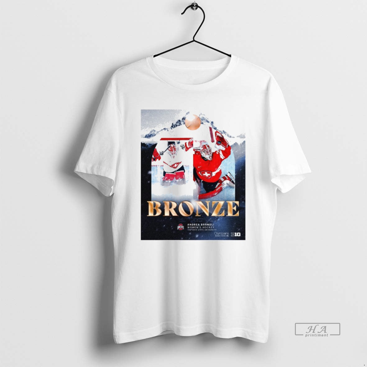 Official Andrea Braendli Bronze Medal Womens Hockey The Ohio State University T-Shirts, Hoodie, Sweatshirt | HypeDripTees.com