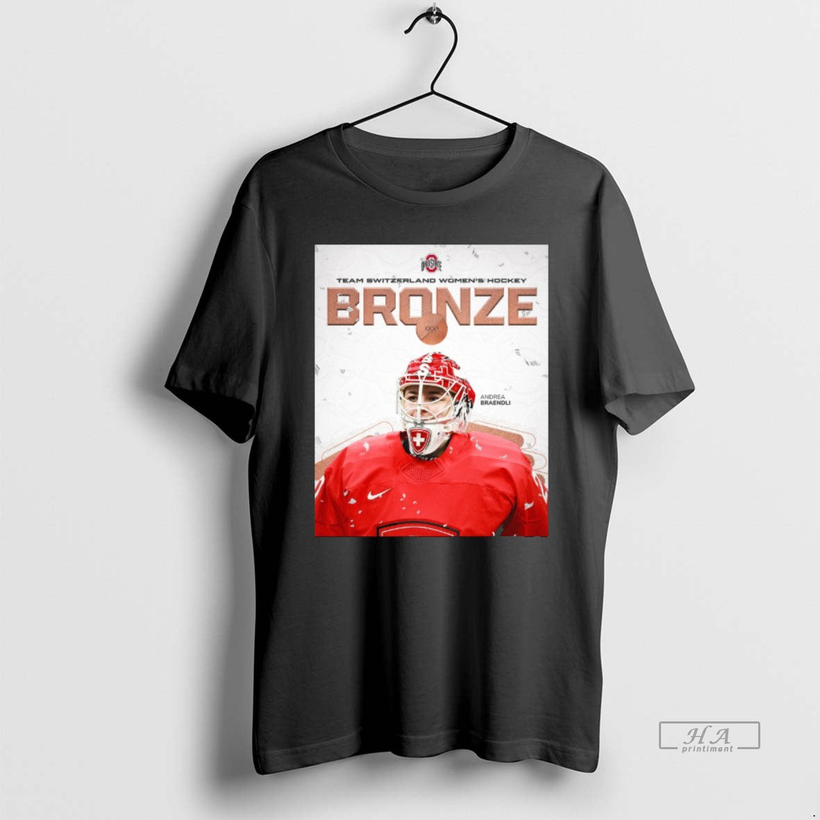 Official Andrea Braendli Ohio State Women Team Switzerland Womens Hockey Bronze Medal T-Shirts, Hoodie, Sweatshirt